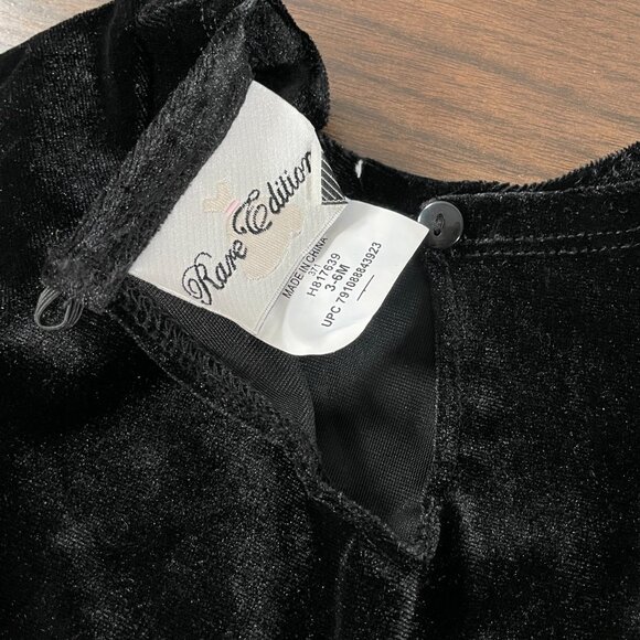 Rare Editions Baby Girls Black & Ivory Holiday Long Sleeve Formal Dress 3-6M - Picture 13 of 14